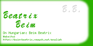 beatrix beim business card